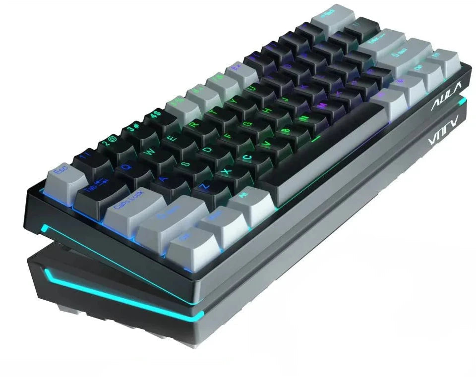 Teclado Mecânico - AULA F3261 RGB - 61 Teclas e Switches Vermelhos Teclado Mecânico - AULA F3261 RGB - 61 Teclas e Switches Vermelhos